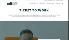 
							         Ticket to Work | National Disability Institute								  
							    