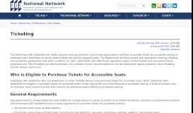 
							         Ticketing | ADA National Network								  
							    