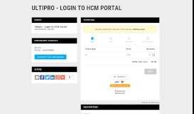 
							         Ticketing: Ultipro - Login to HCM Portal - Weezevent								  
							    