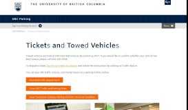 
							         Tickets and Towed Vehicles | UBC Parking								  
							    