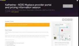 
							         Tickets for Katherine - NDIS Myplace provider portal and pricing ...								  
							    