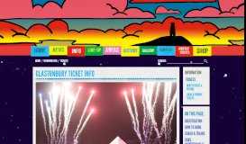 
							         Tickets | Glastonbury Festival								  
							    