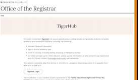 
							         TigerHub | Office of the Registrar								  
							    