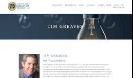
							         Tim Greaves — Growth Into Greatness								  
							    