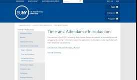 
							         Time and Attendance - SUNY								  
							    