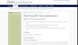 
							         Time & Attendance | Human Resources - Duke Human ...								  
							    
