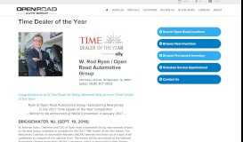 
							         Time Dealer of the Year - Open Road Auto Group								  
							    