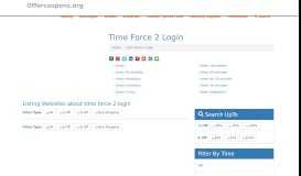 
							         time force 2 login - Get Free Coupons Now								  
							    
