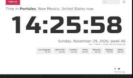 
							         Time in Portales, New Mexico, United States now								  
							    