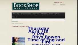 
							         Time of Fog and Fire | Bookshop West Portal								  
							    