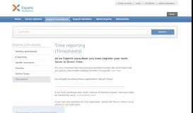 
							         Time reporting (Timesheets) | Experis								  
							    