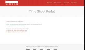 
							         Time Sheet Portal - MACROCCS								  
							    