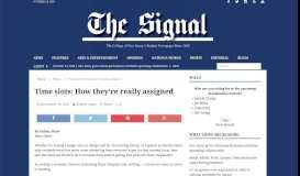 
							         Time slots: How they're really assigned – The Signal - TCNJ Signal								  
							    