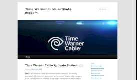 
							         Time Warner cable activate modem								  
							    