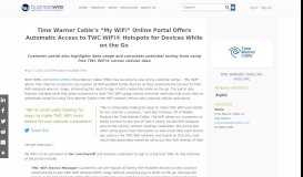 
							         Time Warner Cable's “My WiFi” Online Portal Offers Automatic Access ...								  
							    