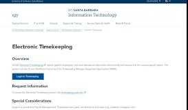 
							         Timekeeping | Enterprise Technology Services								  
							    