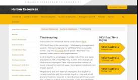 
							         Timekeeping | Human Resources | Virginia ... - VCU HR								  
							    