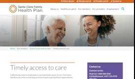 
							         Timely Access to Care | Santa Clara Family Health Plan								  
							    