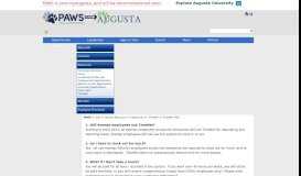 
							         TimeNet FAQs - PAWS - Augusta University								  
							    