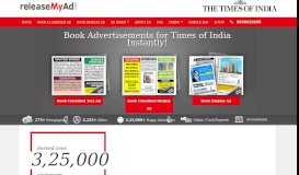 
							         Times Of India Advertisement Booking- Now Publish TOI Ads Online At ...								  
							    
