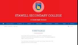 
							         Timetable - Stawell Secondary College								  
							    