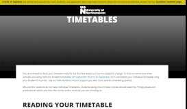 
							         Timetables | University of Northampton								  
							    