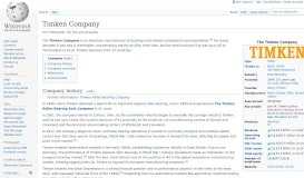 
							         Timken Company - Wikipedia								  
							    