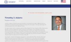 
							         Timothy J. Adams - President/CEO								  
							    