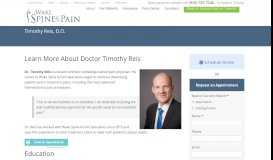 
							         Timothy Reis, D.O. | Wake Spine & Pain Specialists								  
							    