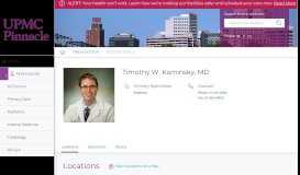 
							         Timothy W. Kaminsky | Find a Doctor | UPMC Pinnacle								  
							    