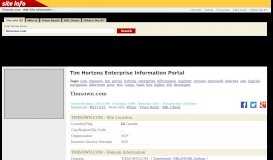 
							         Timsown.com: Tim Hortons Enterprise Information Portal - DaWhois.com								  
							    