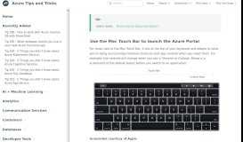 
							         Tip 150 - Use the Mac Touch Bar to launch the Azure Portal | Azure ...								  
							    
