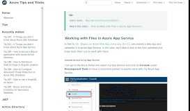 
							         Tip 20 - Working with Files in Azure App Service | Azure Tips and Tricks								  
							    