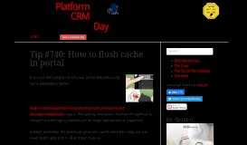 
							         Tip #740: How to flush cache in portal | Dynamics CRM Tip Of The Day								  
							    