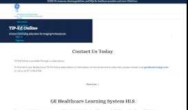 
							         TiP Ed Online | GE Healthcare								  
							    