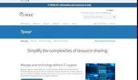 
							         Tipasa: Simplify resource sharing with a cloud-based ILL ... - OCLC								  
							    