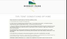 
							         Tipi Tent | Conditions of Hire - bunroypark								  
							    
