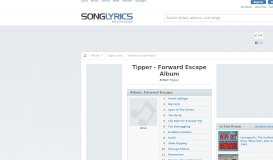 
							         TIPPER - FORWARD ESCAPE ALBUM LYRICS - Song Lyrics								  
							    