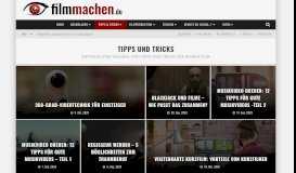 
							         Tipps und Tricks | FilmMachen.de - Das Portal für Filmemacher								  
							    