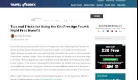 
							         Tips and Tricks for Using the Citi Prestige Fourth Night ... - Travel Codex								  
							    