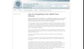 
							         Tips for Completing Your ABAM Tmoc Process - American Board of ...								  
							    