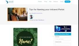 
							         Tips for Naming your Intranet Portal								  
							    
