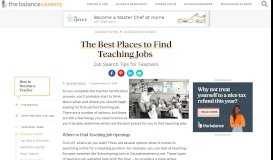 
							         Tips for Teachers: Best Places to Find Teaching Jobs								  
							    