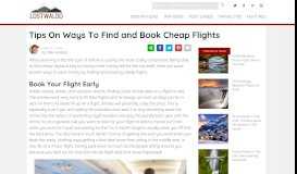 
							         Tips On Ways To Find and Book Cheap Flights - LostWaldo								  
							    