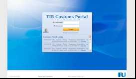 
							         TIR Customs Portal - IRU								  
							    