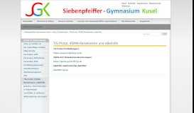 
							         TIS-Portal, IPEMA ... - Homepage des Siebenpfeiffer-Gymnasiums Kusel								  
							    