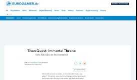 
							         Titan Quest: Immortal Throne • Eurogamer.de								  
							    