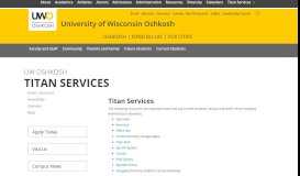 
							         Titan Services - University of Wisconsin Oshkosh University of ...								  
							    