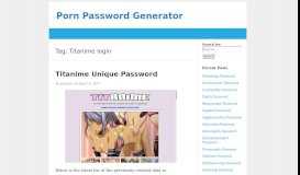 
							         Titanime login – Porn Password Generator								  
							    