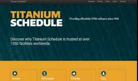 
							         Titanium Schedule								  
							    
